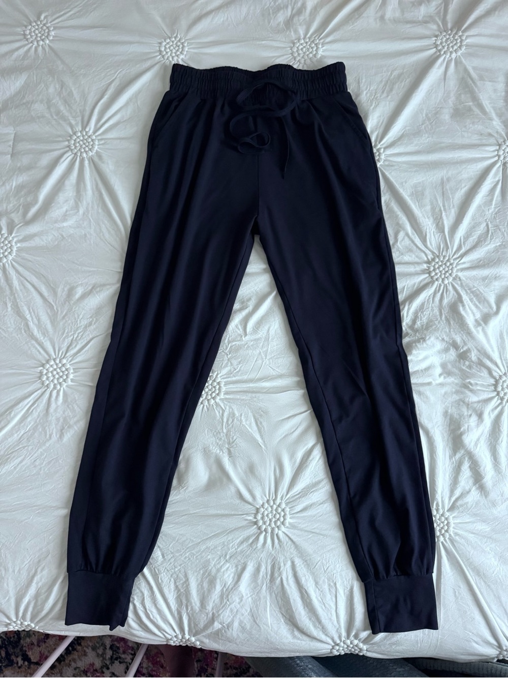 Navy Drawstring Jogger Pants